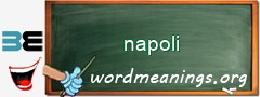 WordMeaning blackboard for napoli